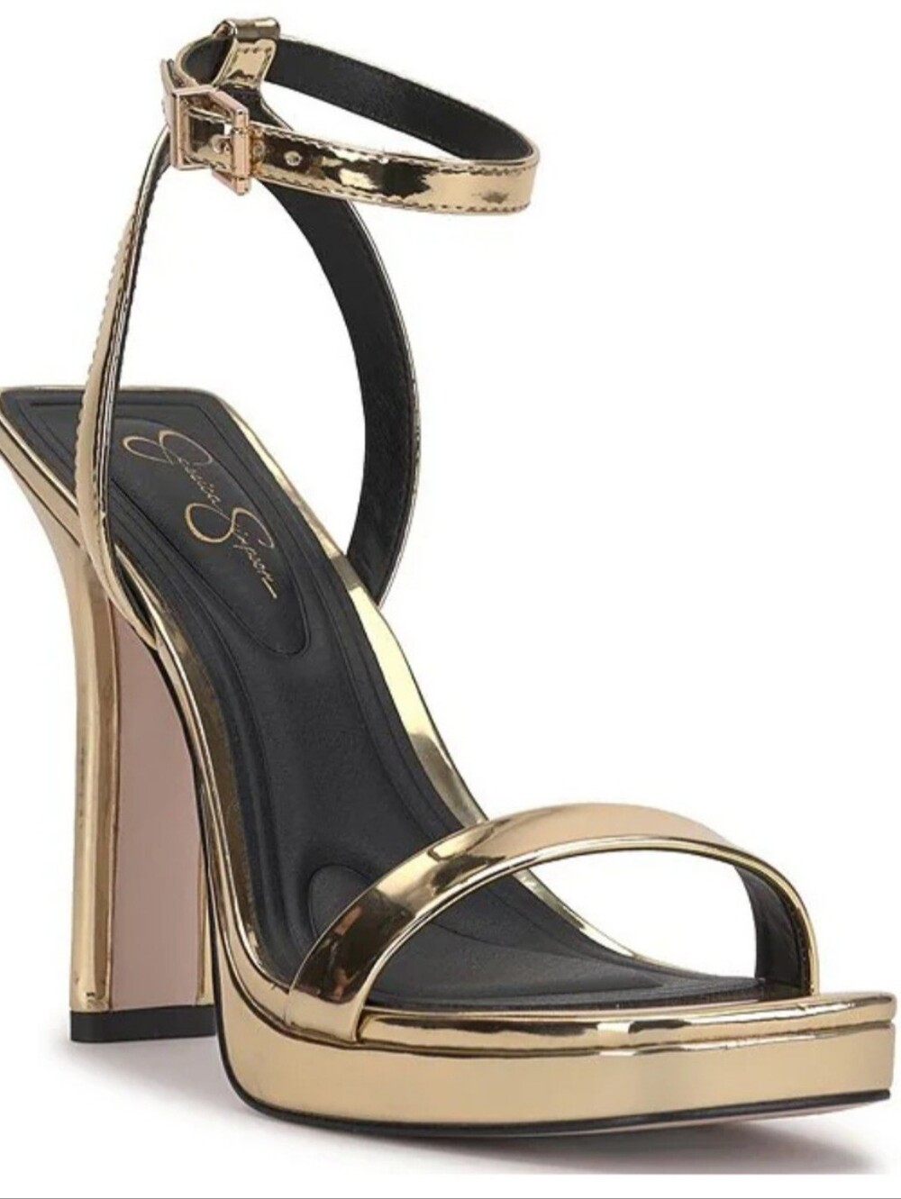 Jessica Simpson Adonia Patent Ankle Strap Platform Dress Sandals. Sz 8. New